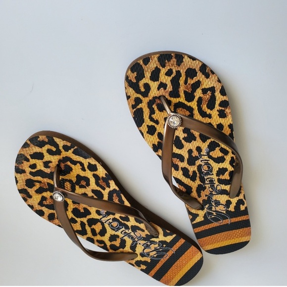 🥳HP🥳 Brighton Animal Print Flip Flop Sandals - Picture 2 of 9